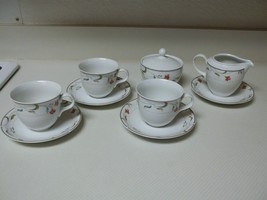 Christopher Stuart Fine China Melrose Set of 3 Cups 4 Saucers Creamer Su... - $44.50