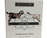 Beekman 1802 Pure Goat Milk Whipped Body Cream Fragrance Free Lotion 8 Oz  - $19.95