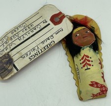 Vintage Native American Skookum Bully Good Papoose Doll with mailing tag - $46.74