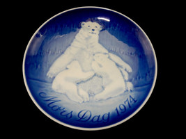 Bing &amp; Grondahl 6&quot; Mother&#39;s Day Plate, Mors Dag 1974 Polar Bear w/Cubs #10/6/1 - £11.57 GBP
