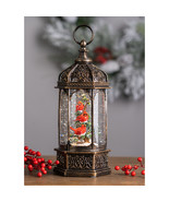 LED Snow Globe Lantern with Cardinal Bird Branch 13&quot;H - $124.42 CAD