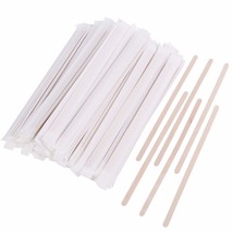 Individually Wrapped Wood Coffee Stir Sticks - 7&quot; - 500Pc Round End, Eco... - £26.88 GBP