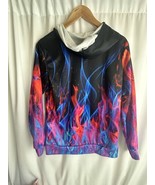FRIDAY NIGHT FUNKIN Youth Boys Pink Purple Fire Hoodie Sweatshirt Sz L - $14.09