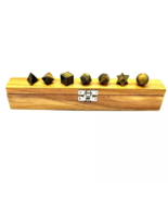 Tiger Eye Crystal Geometry 7 Pcs Platonic Solid Sacred Set Gift For Her,... - $26.50