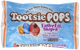 Easter Egg Tootsie Pops Assorted Flavors 15 count Chocolate Cherry Orange Grape  - £17.38 GBP