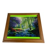 Diamond Dot Art Painting Landscape Willow Tree Oriental Handmade Framed ... - £44.17 GBP