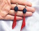 Arrings hot red yellow metal geometric dangle earrings for women jewelry long mesh thumb155 crop