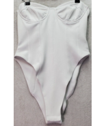Princess Polly Bodysuit Women Size 4 White Polyester Sleeveless Off The ... - £11.59 GBP