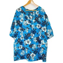 Coco Reef Women&#39;s Plus size 1X Swim Suit Beach Coverup Tunic Blue Black Floral - £17.95 GBP