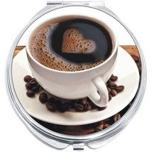 Coffee Beans Love Compact with Mirrors - Perfect for your Pocket or Purse - £9.30 GBP