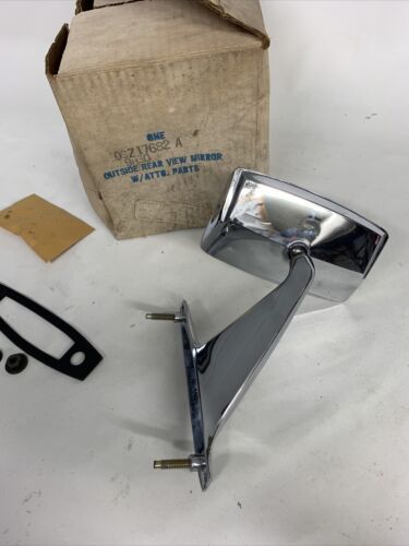 NOS 1980 FORD THUNDERBIRD DRIVER LEFT SIDE MIRROR CHROME MANUAL - $54.45