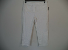 Misses Core White Apostrophe Stretch Crop Pants. Size 16. 98% Cotton/ 2% Spandex - £17.05 GBP