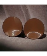 Brown enamel clip on earrings, - $21.09 CAD