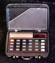 Solar Calculator in Atachae case &amp; Business Card Holder - $9.00