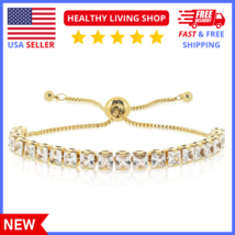 Adjustable Cubic Zirconia Tennis Bracelet Valentine&#39;s Day Gift for Her/Them - $8.67