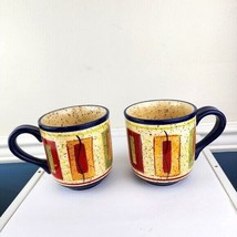 Pfaltzgraff Sedona Hand Painted Coffee Mugs Lot of Two - £17.11 GBP