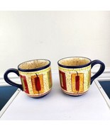 Pfaltzgraff Sedona Hand Painted Coffee Mugs Lot of Two - £17.09 GBP