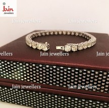 14Kt White Gold 13.20 - 14.20 Ct Diamond Bangle Tennis Bracelet Women Jewelry - £17,674.41 GBP