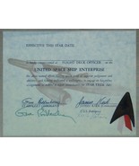 GENE RODDENBERRY &amp; WILLIAM SHATNER SIGNED STAR TREK CERTIFICATE - 10.5”x... - $1,817.68 CAD