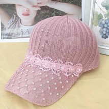 Women&#39;s Hat Hollow Breathable Sunscreen Knitted Duck Tongue Net Hat Spri... - $17.00