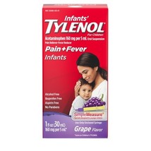 Infants&#39; Tylenol Acetaminophen Liquid Medicine, Grape, 1 fl. oz - $12.99