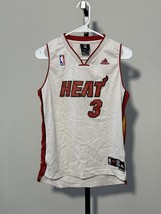 Adidas Miami Heat Dwayne Wade #3 Jersey  Jr Medium 10-12 White NBA Basketball - £18.59 GBP