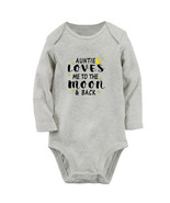My Auntie Loves Me To The Moon and Back Baby Bodysuit Newborn Infant Lon... - £9.41 GBP