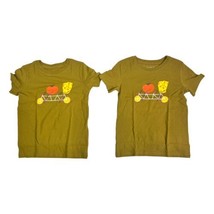 Cat And Jack Cute Tee Shirt Color Olive/5RZ19 Size 5T A Set Of Two Shirts - £6.13 GBP