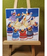 Barbara Lavallee VTG 1996 Signed Trivet Tile UP UP AND AWAY - $39.51 CAD