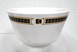 Vintage CP Canadian Pacific Railway Hotel Bouillon Custard Cup Black Gol... - $19.80