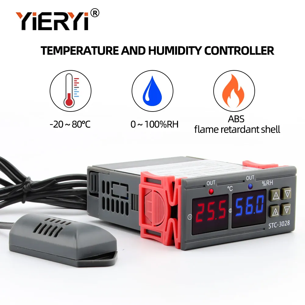 Yieryi Digital Thermostat Temperature Humidity Control STC-3028 Thermometer Hygr - £179.11 GBP