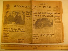 Newspaper WOODWARD DAILY PRESS Nov 28, 1962 Lockheed Strike [Y59Vb6b] - $9.57