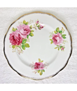 ROYAL ALBERT American Beauty Salad Plate 8 1/8&quot; Pink Roses Lots of GOLD - €14,32 EUR