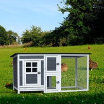 Outdoor Indoor Poultry Cage Small Animal House outdoor chicken hutch coop - $207.28