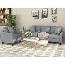 Living Room Furniture Chair And 3-Seat Sofa (Gray) - £555.33 GBP