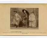 A Group of Street Coolies Real Photo Sternberg Postcard Clad in Straw Ra... - $17.82