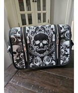 LargevMessager Bag Gothic, Steampunk Skull Print Brand Nwt - $23.75