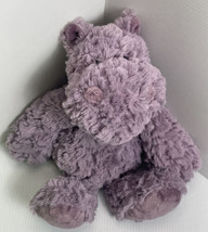 Nat &amp; Jules Plush Livia Purple Hippo Soft Bean Fill Stuffed Animal 11&quot; Demdaco - £9.73 GBP