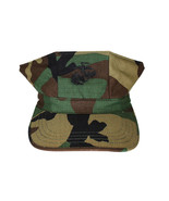 MARINE CORP USMC WOODLAND BDU UTILITY CAP COVER 8 POINT EMBROIDERED LARGE - $30.95