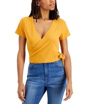 Bar Iii Side-Tie Wrap Top Mustard Size Small (DEFECT) - £8.08 GBP