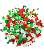 600-700Pcs Mixed Red White Green Buttons for Crafts Bulk Assorted Size R... - £10.80 GBP