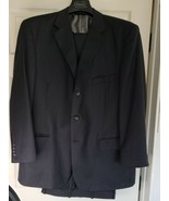 mens suit 2 Piece Dark Blue By MARTINO Super 120&#39;s R 2xl jacket 48 pants... - £134.58 GBP