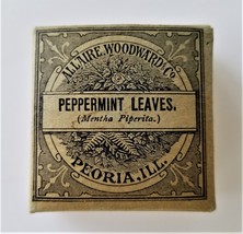 1906 antique Unused PEPPERMINT LEAVES QUACK MEDICINE Allaire Woodward ST... - £37.59 GBP