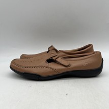 Dr. Scholl&#39;s E1P-2X Womens Tan Leather Slip On Casual Loafer Size 10 M - £19.49 GBP