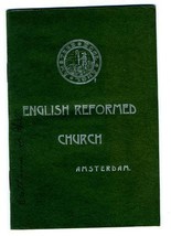 Brief Account of the English Reformed Church Amsterdam Booklet 1898 - £46.84 GBP