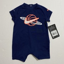 Nike Baby Dri-Fit Romper Coverall One Piece Shorts Outfit Basketball 3M Navy - £11.04 GBP