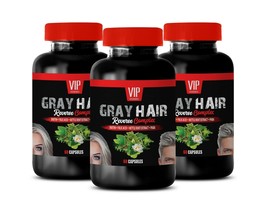 hair grow ayurveda GRAY HAIR REVERSE anti inflammatory pills for adults 3 BOTTLE - $36.42