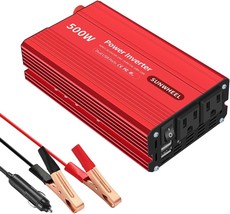 Sunwheel 500W Power Inverter For Vehicles, Dc 12V To 110V Ac Car Inverte... - $36.99