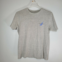 Nautica Mens Shirt Medium Gray Short Sleeve Casual  - $12.98