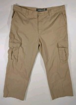 Vintage Old Navy Mens Loose Cargo Pants 42x30 Beige Workwear 100% Cotton - £13.11 GBP